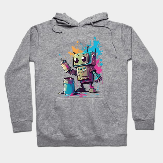 Graffiti Specialist Robot Hoodie by 2wear Grafix